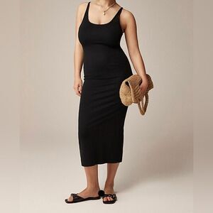 J.Crew Tank Midi Dress Black NWT Size M